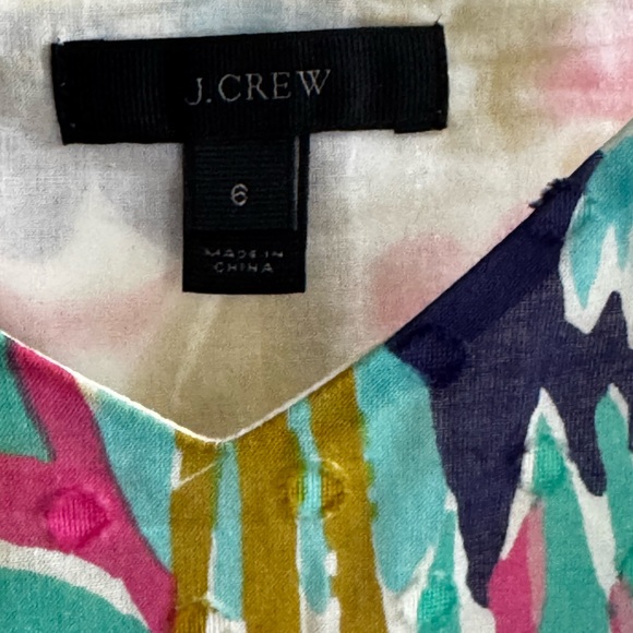 J.Crew tie-shoulder peplum top in seaside floral print size 6 - Picture 6 of 7